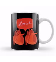 Heart Love Kupa Bardak Porselen