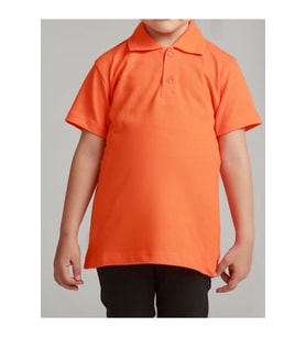 Kız Çocuk Polo Yaka Kısa Kol Okul T-shirt