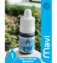 Kaşe Istampa Mürekkebi 5 ml  - Mavi-T867