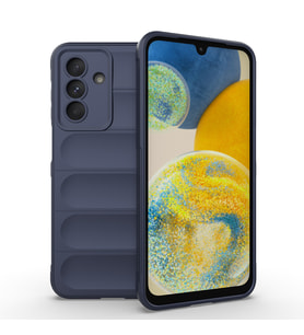 Samsung Galaxy A56 Uyumlu Kılıf Esnek TPU Oyuklu Arka Yüzey Tasarımlı Zore Etnik Silikon Kapak (Lacivert)