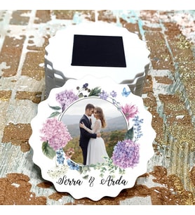 Magnet Hediyelik - Gelin / Damat Resimli Magnet - Söz, Nişan, Düğün, Nikah, Kına