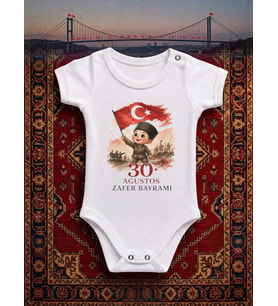 30 Ağustos Özel Gün ve Bayram Temalı Bebek Body Zıbın NSR Tasarım