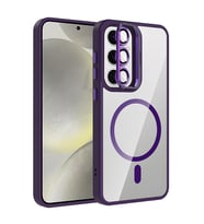 Samsung Galaxy S25 FE Uyumlu Kılıf Standlı ve Kamera Lens Hediyeli M-Safe Şarj Özellikli Zore Etro Kapak