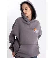Unisex Oversize No7 Kapüşonlu Sweatshirt