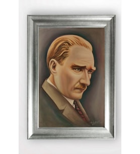 Gümüş Çerçeveli Atatürk Tablo a454