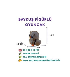 Baykuş Figür - 3D Gece Kuşu Dekoratif Oyuncak