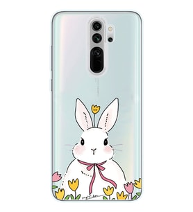 Redmi Note 8 Pro Uyumlu Tavşan Tasarımlı Şeffaf Telefon Kılıfı