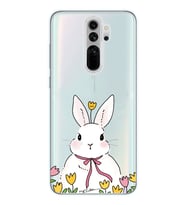 Redmi Note 8 Pro Uyumlu Tavşan Tasarımlı Şeffaf Telefon Kılıfı