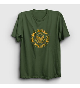 Presmono Unisex Haki Logo V2 Ramones T-Shirt 170167tt (Haki)