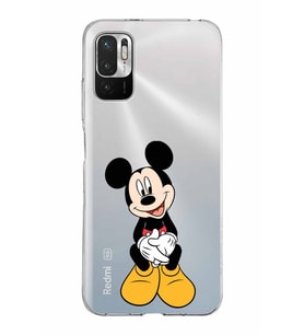 Xiaomi Redmi Note 10 5G Uyumlu Kapak Mickey Mouse Tasarımlı Şeffaf Silikon Kılıf