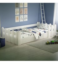 Tuliplife Montessori Karyola Beyaz 90x190 Yatak Uyumlu Oval Kesim Çocuk Yatağı-Tlp-209