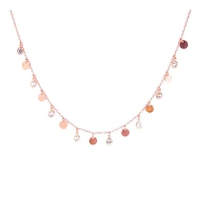 Söğütlü Silver pullu ve zirkon taşlı kolyw