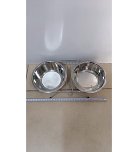 DDWF2BCP 2qt Ayaklı İkili Metal Mama Kabı ø21 Cm 1.89 L