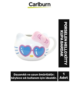Özel Tasarım Dekoratif Şık Hediyelik Sevgili Eş Dost Arkadaş Porselen Hello Kitty Kupa Bardak