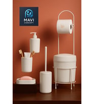 Lüks Şık 6’lı Banyo Seti (Beyaz)