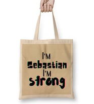 Sebastian-Name personalized Custom - vintage Retro Rainbow Style Design Gift Baby-Gift For Him Bez Çanta Uzun Saplı