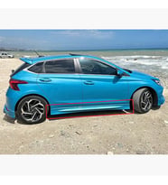 Hyundai i20 Custom Yan Marşpiyel Seti Plastik 2 Adet Mat Siyah 2019-2025 karlık+ek+bodykit