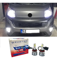 Fiat Fiorino Led Xenon Uzun + Kısa Far Ampulü H4 Duo Yeni Seri Beyaz