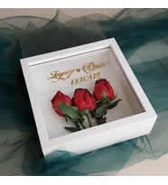 25x25 cm 8- cm Derin Gül Kutusu Anı Çerçevesi! Üsten Açılır Pleksi Cam! Yeni Model