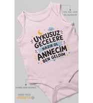 Anneye Özel Sıfır Kollu Bebek Zıbını %100 Pamuk