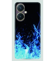 Vivo Y27 Kılıf Silikon Desen Özel Seri Blue Fire 1678