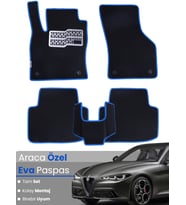 ALFA ROMEO GİULİA (2016-2024) Uyumlu EVA Paspas Tam Set–Araca Özel,Kolay Montaj,Su Geçirmez