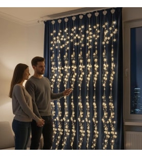 Saçaklı 3*3 Metre Yıldız Boncuklu Dekor Led USB Ev, Oda ve Organizasyon Dekoru hakkında ürün açıklam