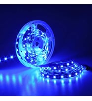5metre Led şerit 5050 DC12V Mavi renkli (60Led/M) IP65 ışık aydınlatma lambası hortum Kendinden yapışkanlı