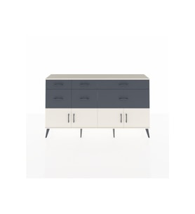 Arges Konsol Tek Raflı 6 Çekmeceli 4 Kapaklı 176x30x99 Aytaşı-Aytaşı/Antrasit