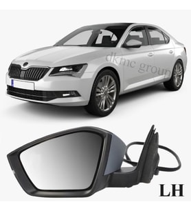 SUPERB 2015-2018 MODEL ARASI UYUMLU SOL SÜRÜCÜ TARAFI DIŞ AYNA KOMPLE ASTARLI ELEKTRİKLİ 6 FİŞLİ