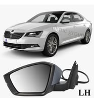 SUPERB 2015-2018 MODEL ARASI UYUMLU SOL SÜRÜCÜ TARAFI DIŞ AYNA KOMPLE ASTARLI ELEKTRİKLİ 6 FİŞLİ