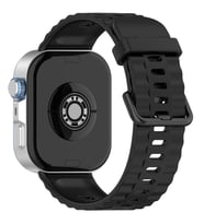 Huawei Watch Fit 4/Fit 4 Pro/Fit 3 Kordon Silikon Dalga Desen Şerit Band 23 (Fit (Siyah)