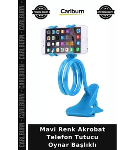 Özel Üretim Esnek Masaüstü Pratik Ofis Ev Mavi Renk Akrobat Telefon Tutucu Oynar Başlıklı