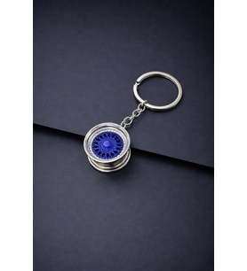 Jant Tasarımlı Metal Anahtarlık Spor Araba Jant Görünümlü Premium Anahtarlık GRİ RENK (Standart)