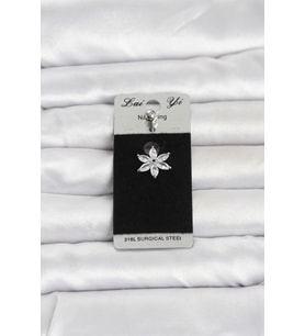 316L Cerrahi Çelik Lotus Model Göbek Piercing