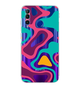 PrintiFy Huawei Honor 20 Lite Uyumlu Kamera Korumalı Renkli Desen Tasarımlı Şeffaf  Kılıf