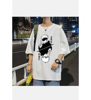 Jujutsu Kaisen Gojo Black Design Tişört (Beyaz)