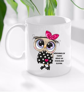 BK Gift Fevkalade Olayım Tasarımlı Beyaz Kupa Bardak