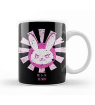 Overwatch D VA Bunny Logo Retro Japanese Kupa Bardak Porselen