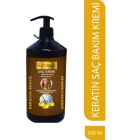 Tuzsuz Keratin Saç Kremi 500 Ml Yıpranmış Saçlara Bitkisel Keratin Saç Kremi