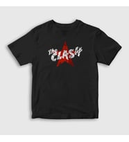 Presmono Unisex Çocuk Siyah Logo The Clash T-Shirt 383338tt