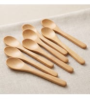 Lexroo 12’li Bambu Mini Kaşık Seti 13 cm, Baharat, Bal, Reçel, Kahve, Servis Kaşığı 12 Adet