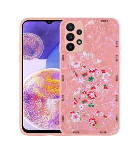 Galaxy A33 5G Kılıf Desenli Sert Silikon Zore Mumila Kılıf Pink Mouse
