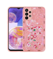 Galaxy A33 5G Kılıf Desenli Sert Silikon Zore Mumila Kılıf Pink Mouse