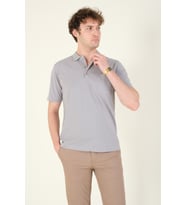 Giyim Dünyası Erkek Süprem Kumaş Cepli Polo Yaka T-Shirt Gri