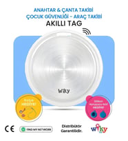 Wiky Tag Çocuk Smart Airtag - Akıllı Konum Takip Cihazı Mavi (APPLE UYUMLU)