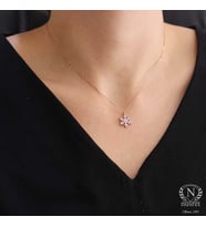 925 Ayar Gümüş Kar Tanesi Kolye