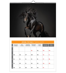 2026 AT / HORS DUVAR TAKVİMİ 33X48 cm / NTRDVR20-PLANLAMALI