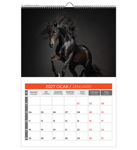 2027 AT / HORS DUVAR TAKVİMİ 33X48 cm / NTRDVR20-PLANLAMALI