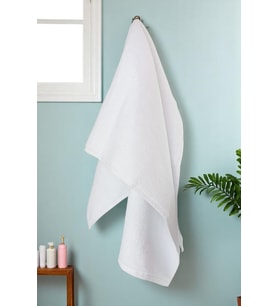 %100 Pamuk Yumuşak Dokulu Tüy Dökmez El Yüz ve Abdest Havlusu 50 X 90 cm - Beyaz (Karışık)